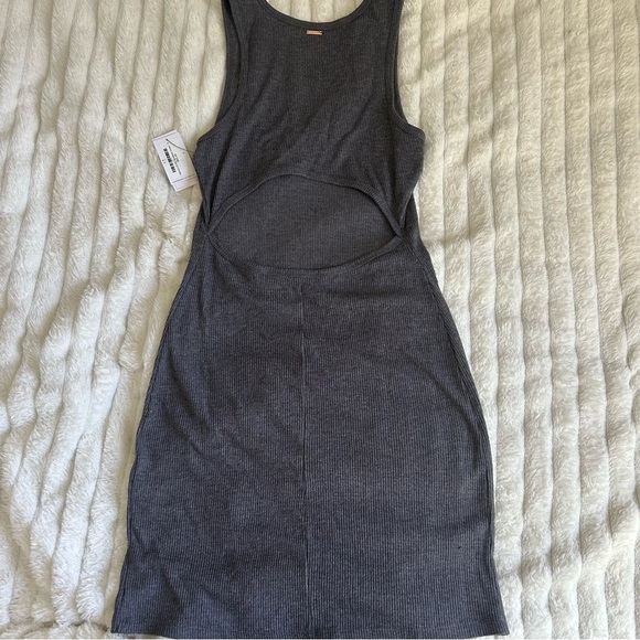 NWT Womens Volcom Small Charcoal Mini Dress With Back Cutout - Picture 9 of 11